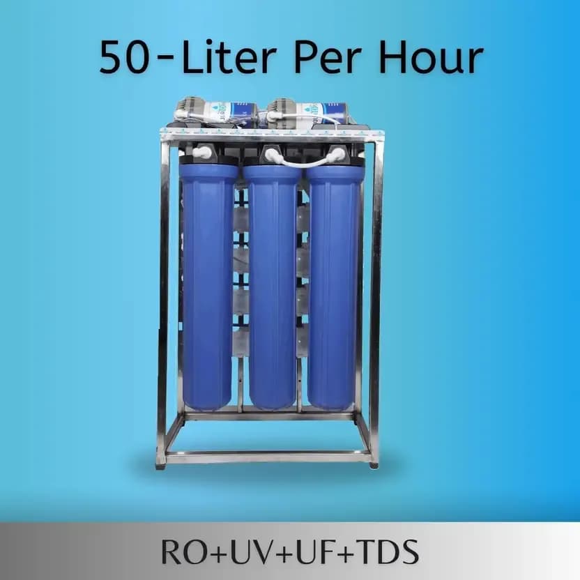 50 LPH commercial RO Blue Stainless steel with TDS Adjuster