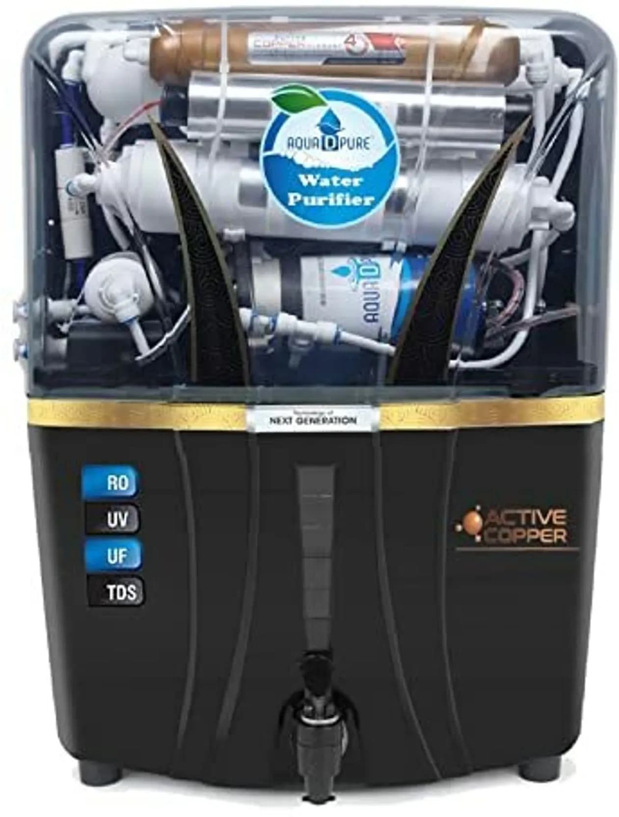 Aqu Crux RO+ UV+ COPPER + TDS 12 Liters