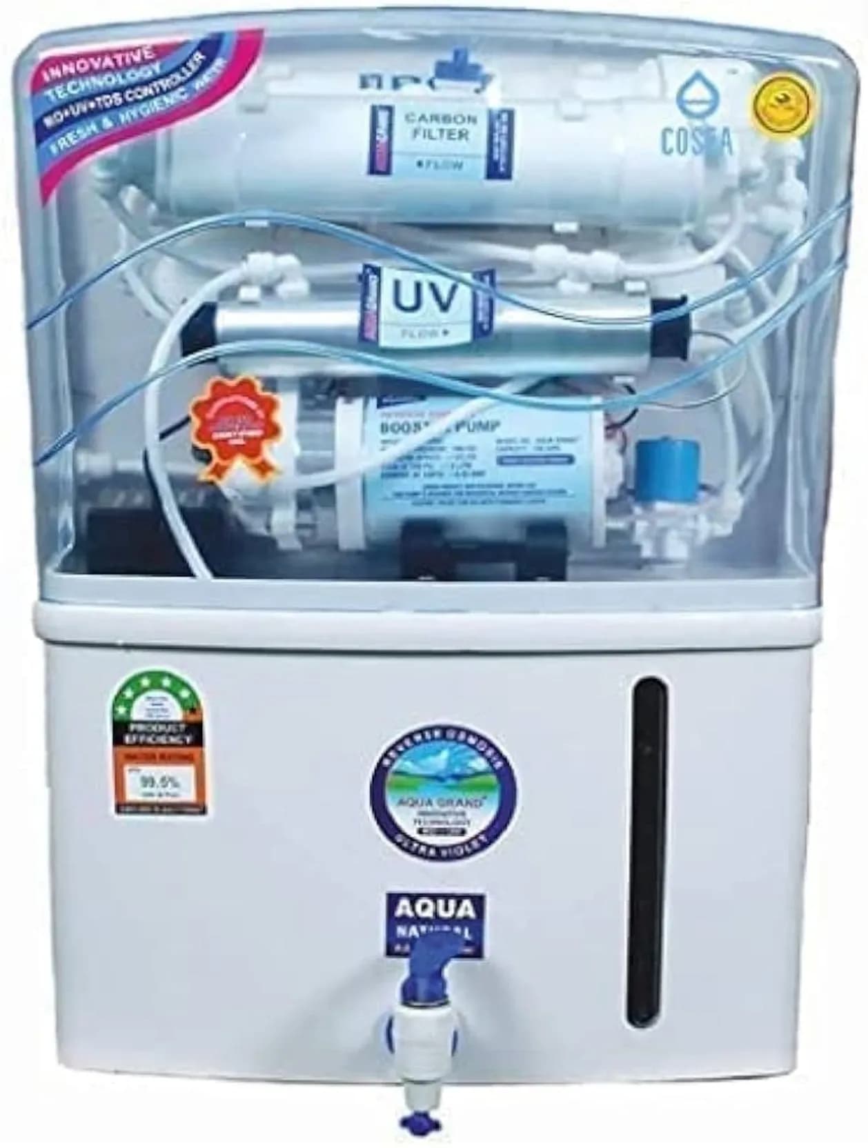 Aqua grand Ro UV UF with extra minerals 12 ltr