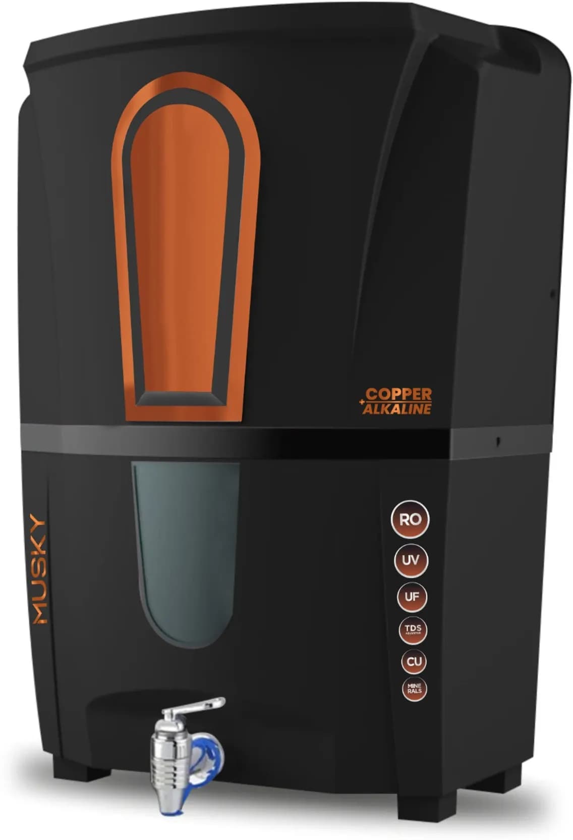 By ventex cop b COPPER+ALKALINE+RO+UV+TDS+MINERAL 12L