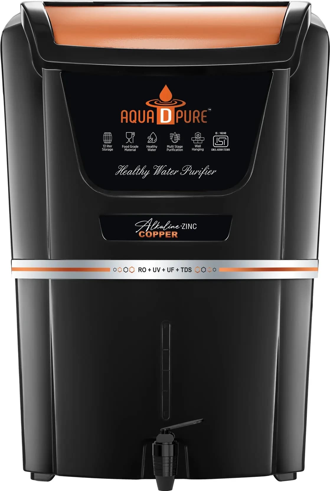 Copper+Alkaline+Zinc RO 10 Stage Purification Filtration,