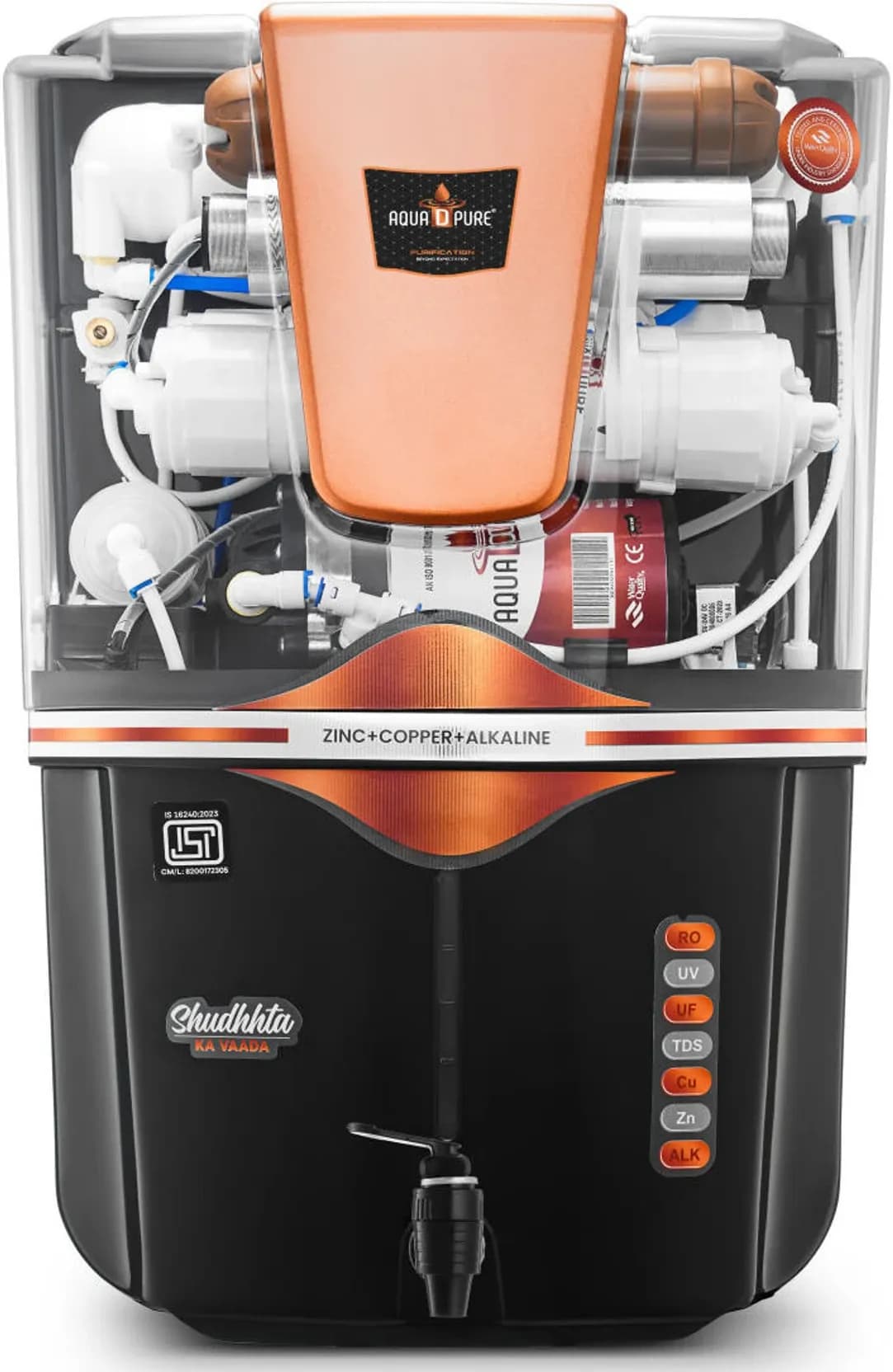 Copper+Alkaline RO Suitable