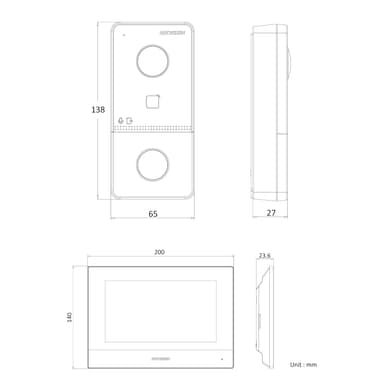 Hikvision DS-KIS603-P IP Video Intercom Bundle Smart Doorbell