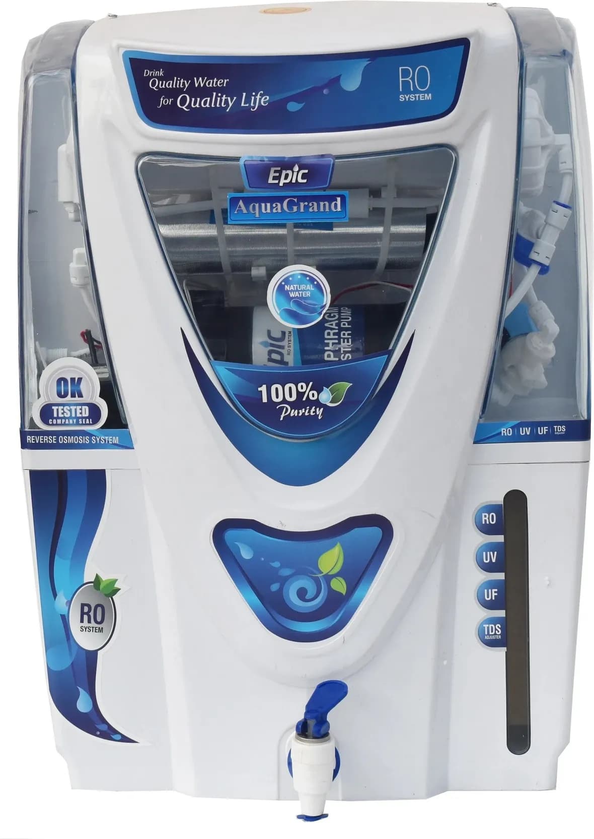 Epic model 12Ltr RO+UV+UF+TDS+Copper