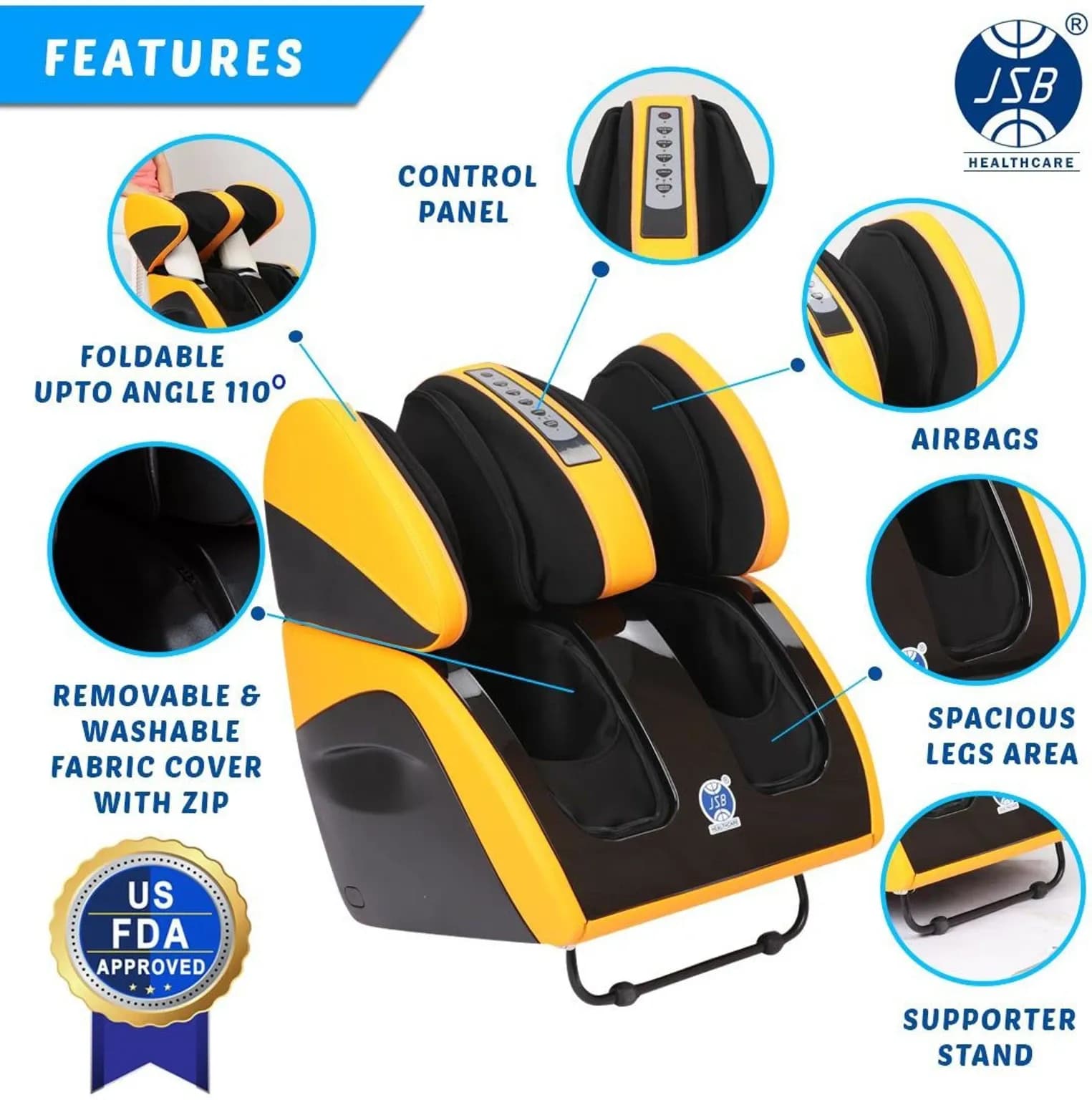 JSB HF111 Foot, Calf & Leg Massager