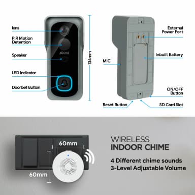 Ozone OZ-LIFE-WDB-01 Smart Wi-Fi Video Doorbell Smart Doorbell