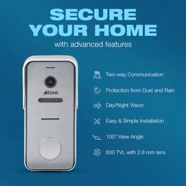 Ozone OZ-VDP ECO-03 Single Apartment Video Door Phone Smart Doorbell