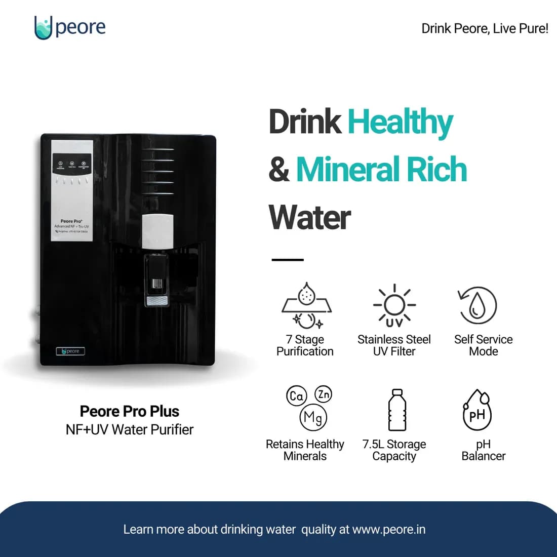 Pro Plus RO NF + UV Water Purifier Self Service Mode (1)