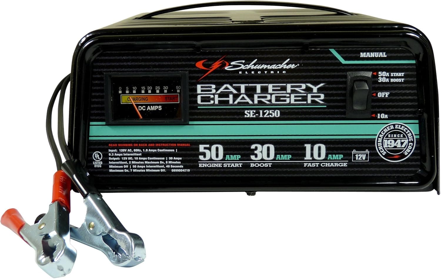 Schumacher SE-1250 Manual Battery Charger