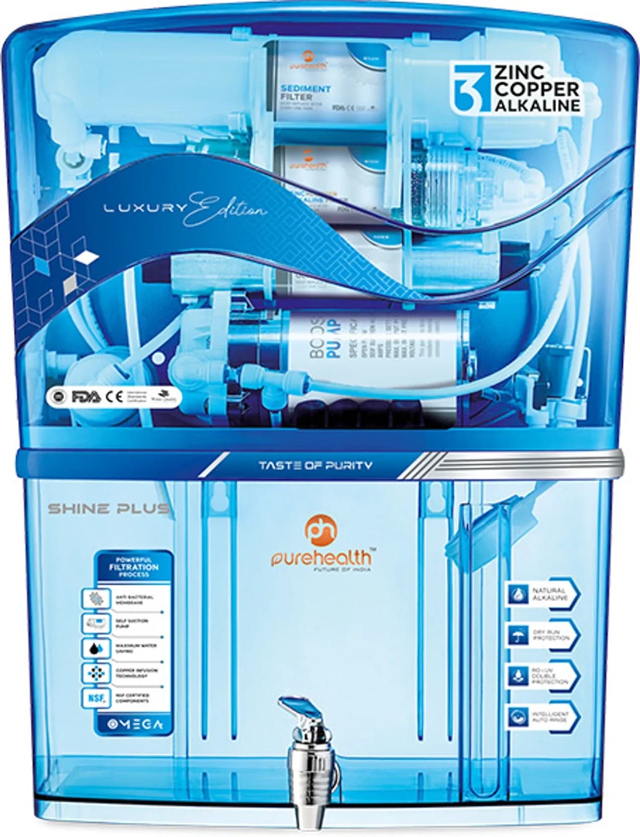 Shine Plus Blue TPT Water Purifer