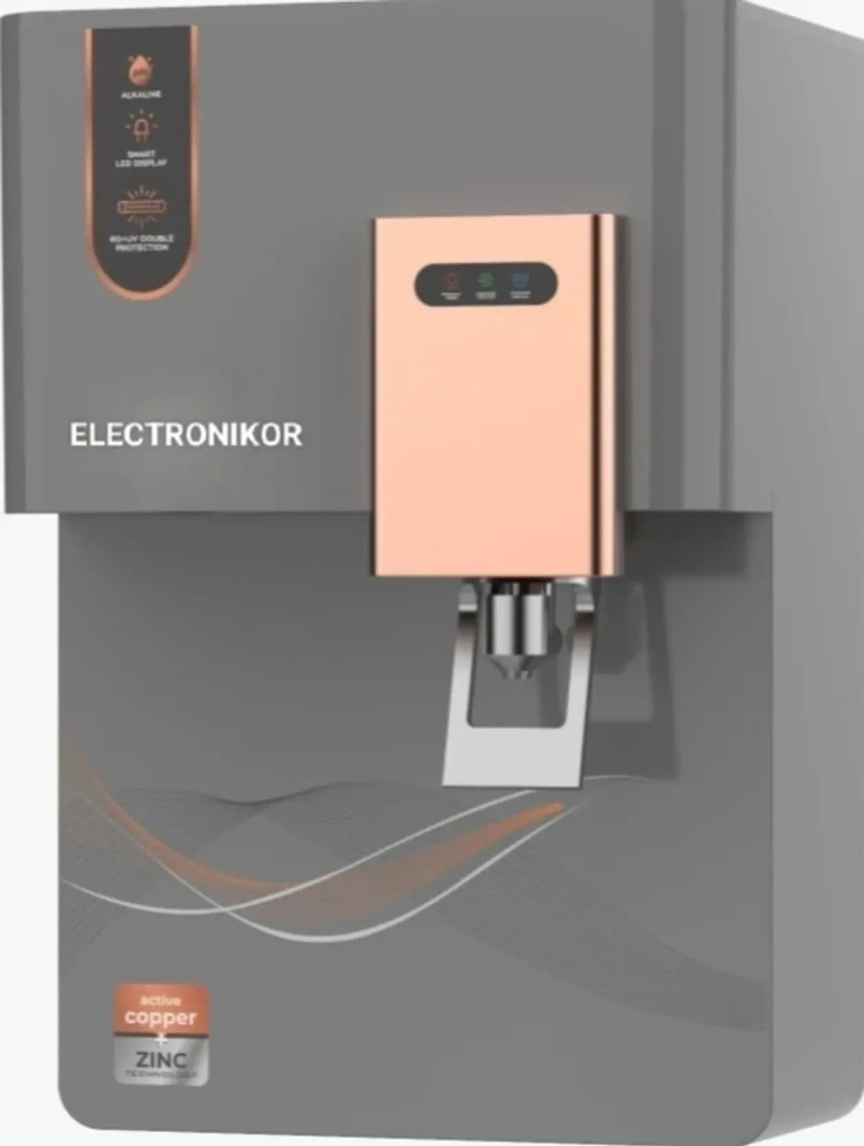 Water Purifier Grey and Gold