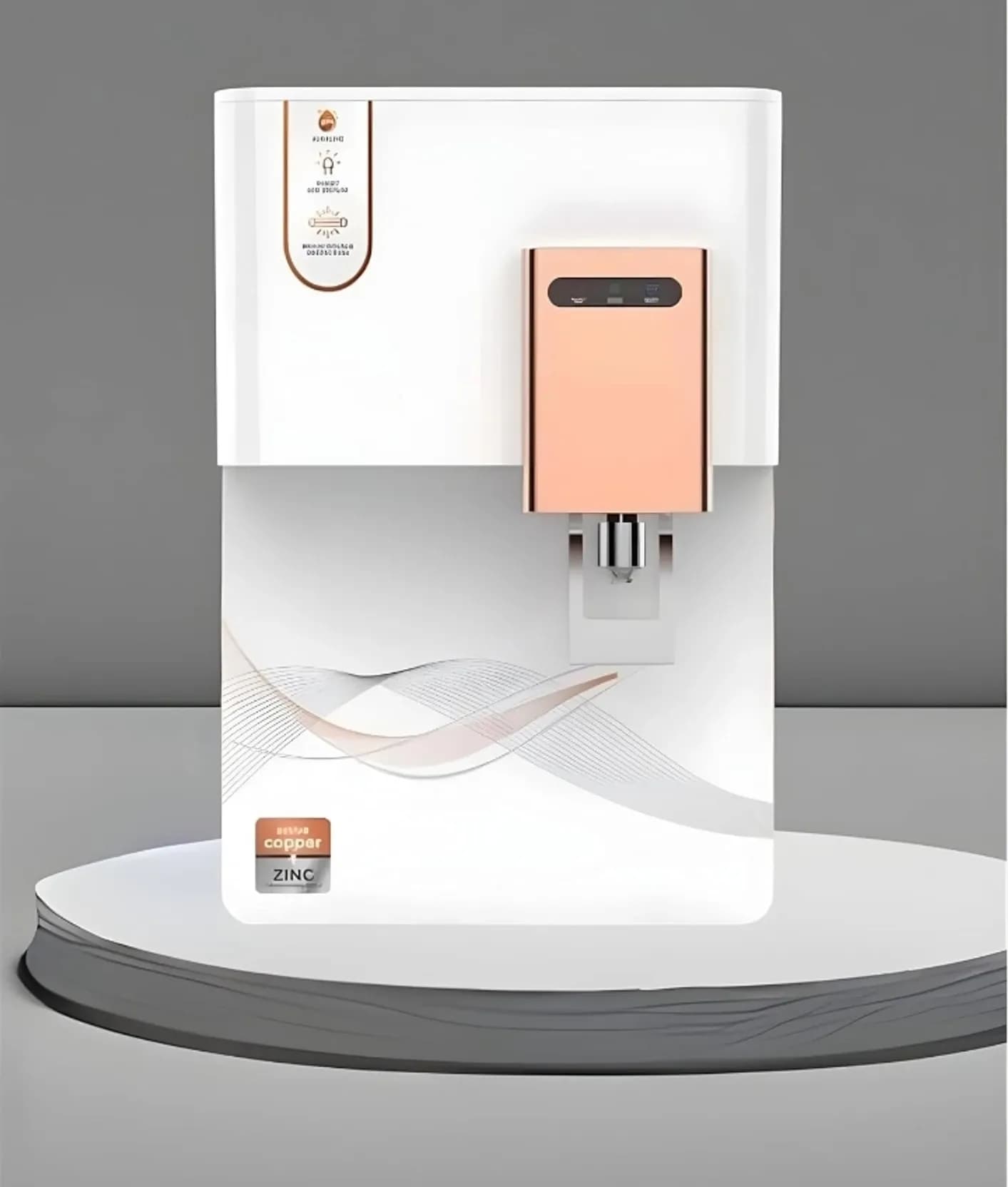 Water Purifier White and Gold