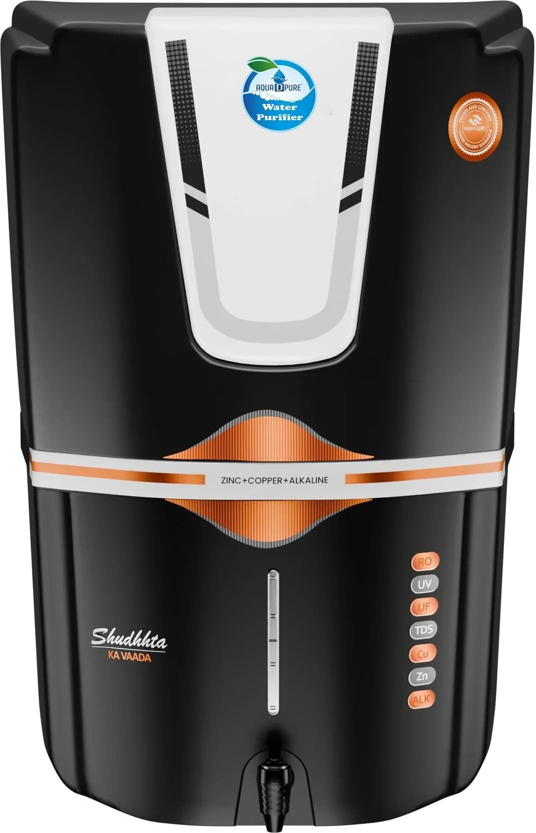 Zinc RO Water Purifier with Bio Copper and Alkaline Fiter