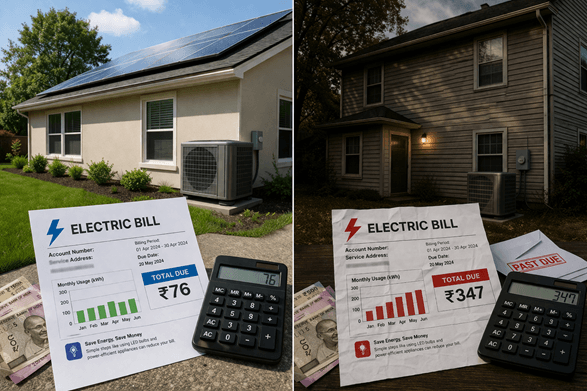 AC electricity bill factors - room size and layout