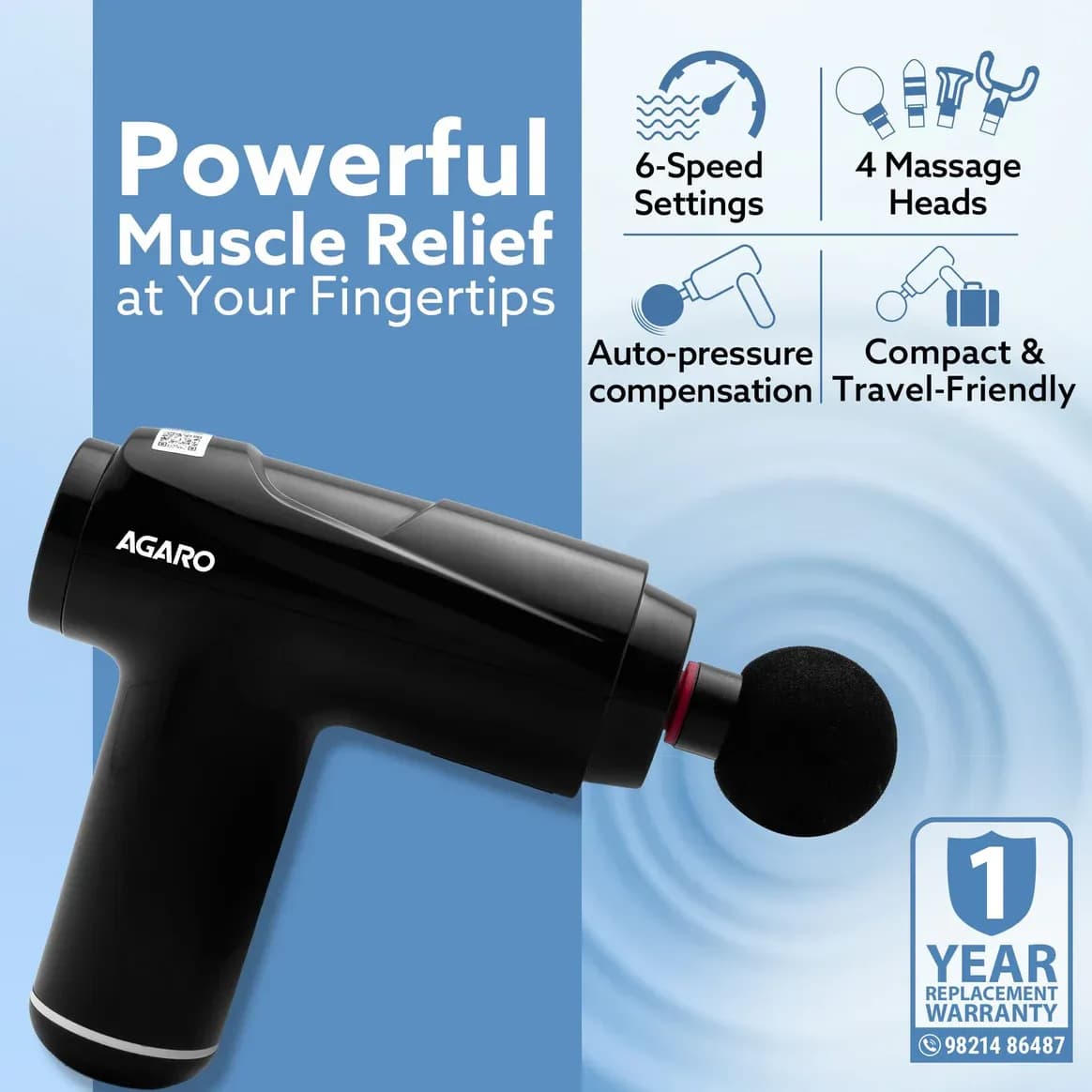 Agaro Primo Deep Tissue Percussion Massage Gun