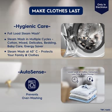 Electrolux EWW8024D3WB 8kg Condenser Washer Dryer Combo