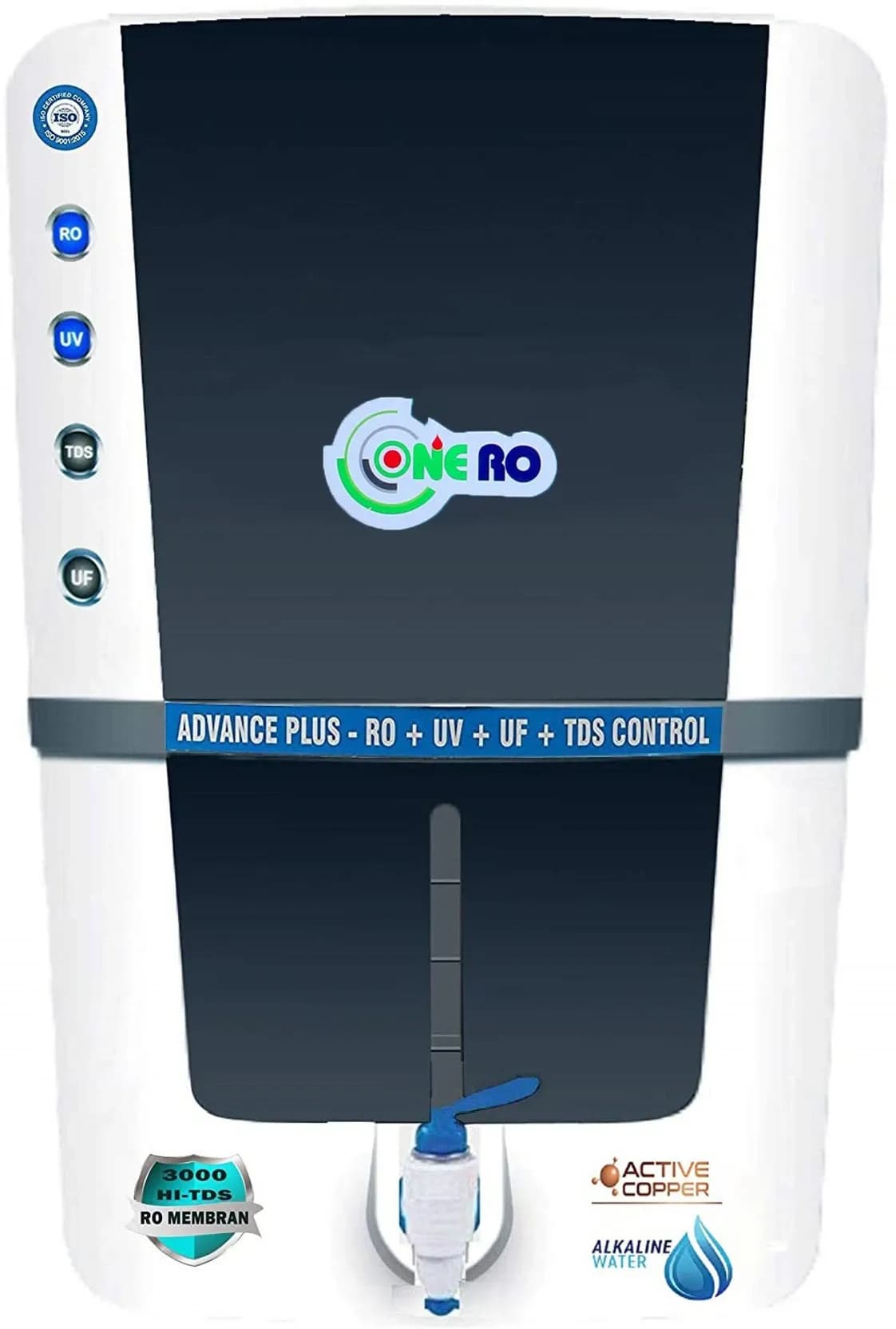Premium Copper + Alkaline RO Water Purifier with Japanese UV and High TDS 3000 Membrane