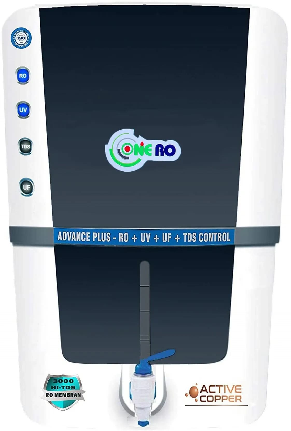 Premium Copper RO Water Purifier With Japanese UV Lamp And High 3000 TDS Membrane