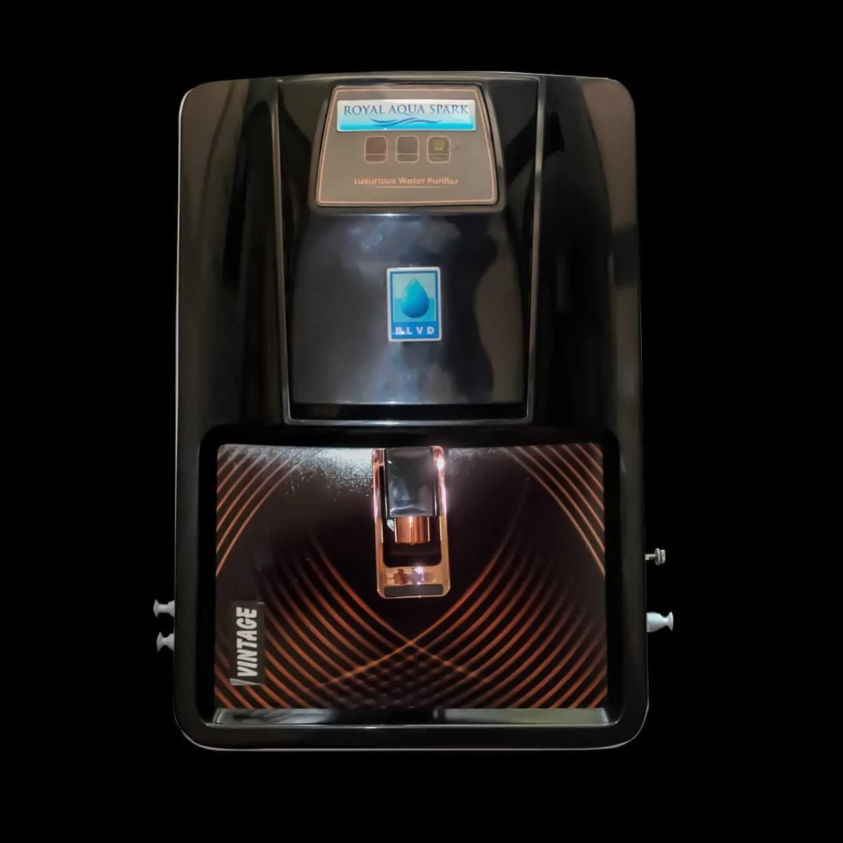 VINTAGE BLACK RO+UV+UF+TDS ADUSJUSTER 1OL RO+UV+CU GAURD+ ALKALINE ENHANSER